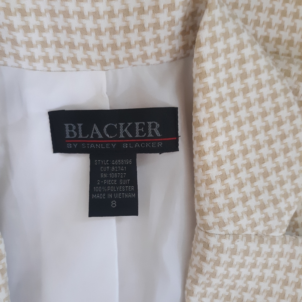 Blacker houndstooth skirt suit sz 8 NWT *N - Picture 4 of 6